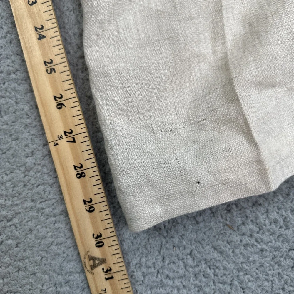 Tasso Elba Island Linen Pants Men 38x30 Beige Breathable Beach Flat Front Summer